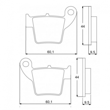 PASTILLAS DE FRENO HONDA CRF 250 R - CRF 250 RX - CRF 250 X - CRF 450 R - CRF 450 RX - CRF 450 X /  BREMBO SINTERIZADAS