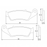 PASTILLAS DE FRENO HONDA CRF - YAMAHA WR F YZ F- KAWASAKI KX F - SUZUKI RMZ