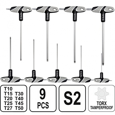 JUEGO DE LLAVES TORX EN T 9 PIEZAS - YATO