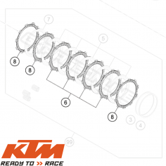 DISCOS DE EMBRAGUE KTM 250 - 390 BAJAJ DOMINAR 400