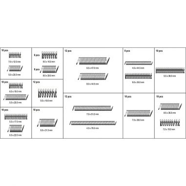 SET RESORTES SURTIDOS 200 UNIDADES - YATO